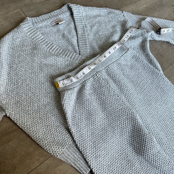 New Sincerely Jules Knit Lounge Set Button Crop Cardigan Sweater & Pants XS - Picture 9 of 16